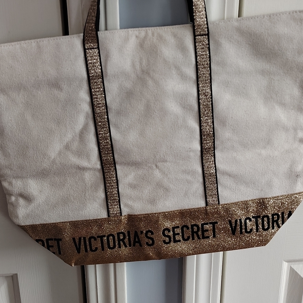 Victoria Secret Love Victoria Canvas Tote Bag - Picture 4 of 12